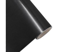 Film vinyle en fibre de carbone, étanche, design flexible,noir, 2m x 1,52m