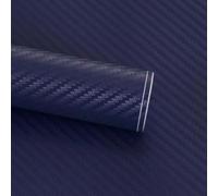 Film vinyle en fibre de carbone polymère pour habillage intérieur de voiture, revêtement de réservoir de moto et dos de téléphone portable (bleu foncé)