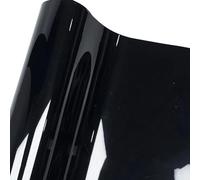 Film vinyle PET noir brillant avec trous d'aération pour une application facile des bulles, convient pour les surfaces de voiture et les projets de bricolage (30 x 300)
