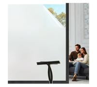 Film vitrage adhésif Statique, Décoration fenêtre confidentialité pour Salle de Bain et Porte d'entrée, Protection UV, Réutilisable, Pose Facile (White Frosted,100cm*200cm)