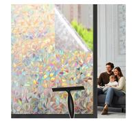 Film vitrage confidentialité, Décoratif Effet Arc-en-Ciel 3D, Statique sans Colle, Amovible, Protection UV, pour fenêtres intérieures (70 * 200cm)