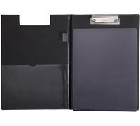 Filmed File With Anti-Layer Sheet,A4 Portrait Size,Inner Pocket,Clip Opening 8 Mm,Black