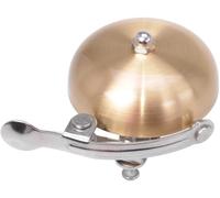 Filmer Sonnette de vélo classique rétro dorée avec support en métal - Corps sonore en aluminium
