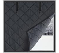 FilmFenêtreAntiChaleur Coupe-vent, RideauIsolantThermique Opaque, TissuOxford/Coton IsolantThermiqueFenêtre, RideauAntiBruit VieillesFenêtres(Black,150 x 240 cm)