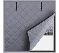 FilmFenêtreAntiChaleur Coupe-vent, RideauIsolantThermique Opaque, TissuOxford/Coton IsolantThermiqueFenêtre, RideauAntiBruit VieillesFenêtres(Gray,80 x 150 cm)