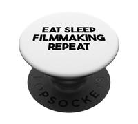 Filmmaking Funny - Eat Sleep Filmmaking Reprise PopSockets PopGrip Adhésif