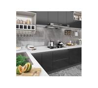 Films autoadhésifs pour meubles 2 pcs Noir 500x90 cm PVC Noir G