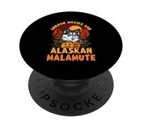 Films d'horreur et Malamute de l'Alaska PopSockets PopGrip Adhésif