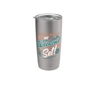 Films d'horreur My Weekend Is Set Fun Gobelet isotherme en acier inoxydable double paroi