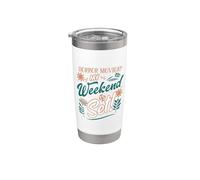 Films d'horreur My Weekend Is Set Fun Gobelet isotherme en acier inoxydable double paroi