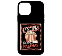 Films Popcorn et Pyjamas Drôle Rétro Théâtre Snack Night Coque pour iPhone 12 mini