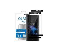 Films pour Sony XA2 Plus ( XA2 + ) - Pack de 2 Protections écran Verre trempé, protège la totalité de l'écran (Version Ultra Fine 0.26 mm) (Noir)