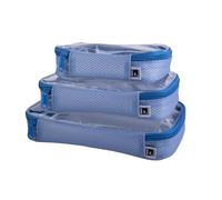 Filmsticks Lot de petits moyens et grands étuis en TPU transparent pour accessoires informatiques, câbles d'appareil photo et produits de maquillage Bleu