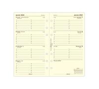 FILOFAX - 1 Recharge Pour Organiseur Personal - 1 Semaine sur 2 Pages - Format : 9.5 x 17 cm - Janvier à Décembre 2023 - Papier Crème