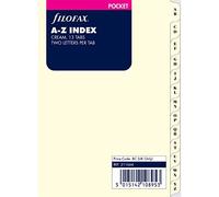 Filofax 211664 Recharge pour Organiseur index 2 lettres Crème