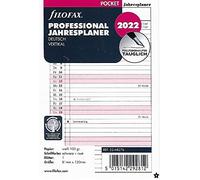 Filofax 22-68276 Agenda 2022 professionnel vertical allemand Blanc/rose