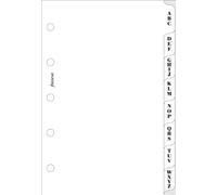 Filofax 511674 Recharge pour Organiseur index 3 lettres Blanc