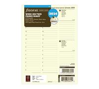 Filofax Agenda 2024 semainier sur 2 pages format colonne 5 langues - Coton crème