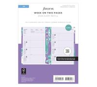 Filofax Agenda 2026 26-6351 A5 - Motif floral - Semaine sur 2 pages - 5 langues