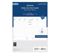 Filofax Agenda 2026 26-68521 A5 - Semaine sur deux pages - Format colonne anglaise