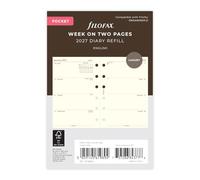 Filofax Agenda 2027 de poche 27-68224 - Semaine sur 2 pages - Coton crème