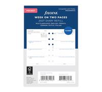 Filofax Agenda 2027 de poche semainier sur 2 pages 5 langues 27-68227