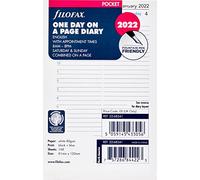 Filofax Agenda de poche 2022 - Un jour par page - Anglais