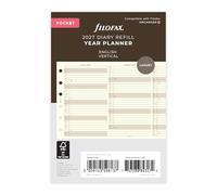 Filofax Agenda de poche vertical 2027 coton crème