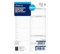 Filofax Agenda journalier 2024 format A5 en anglais, blanc