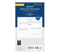 Filofax Agenda personnel 2026 à onglets 26-68425 avec mois sur deux pages