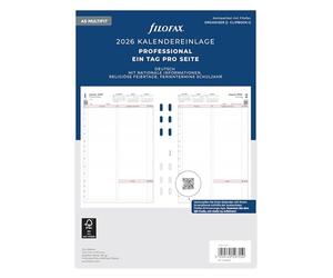Filofax Agenda professionnel 2026, format A5, 1 jour par page, en allemand