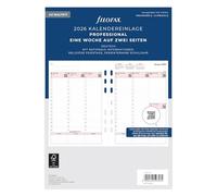 Filofax Agenda professionnel 2026, format A5, 1 semaine sur 2 pages, en allemand