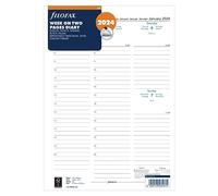 Filofax Agenda semainier 2024 format A4 sur 2 pages en 5 langues