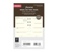 Filofax Agenda semainier de poche 2026 26-68213 en 5 langues Crème