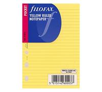 Filofax Bloc-notes de poche Feuilles lignées Jaune (Import Royaume Uni)