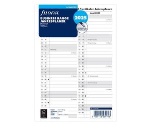 FILOFAX Calendrier 2025 au format A5, multi-planificateur annuel vertical (allemand)
