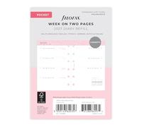 Filofax calendrier Confetti Week to view Illustrated Diary Refill Pack Pocket 2027