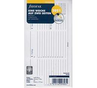 Filofax Calendrier personnel 2021 - Format A6 - 1 semaine sur 2 pages - Blanc