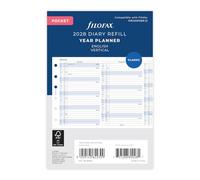 Filofax calendrier Pocket Agenda annuel vertikal anglais 2028