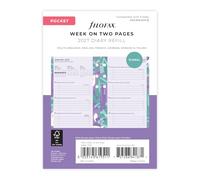 Filofax calendrier Pocket Illustrated Diary Floral 1 semaine sur 2 Pages multilingual 2027