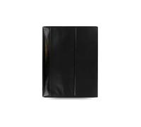 FILOFAX Classeur A4 en cuir nappa avec fermeture éclair et anneaux amovibles Noir noir