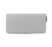 Filofax Classic Stitch Soft Portefeuille en cuir avec fermeture Éclair Gris