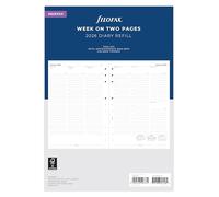 Filofax Deskfax 26-68612 Agenda semainier sur deux pages avec rendez-vous en anglais 2026
