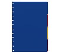 Filofax - Diviseur de classeur A4 - 4 Onglets - Couleurs vives - Papier laminé