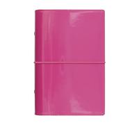 Filofax Domino C022481 Organiseur de brevets, taille personnelle, rose vif, brillant, contemporain, six anneaux, intercalaire hebdomadaire, multilingue