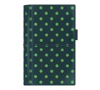 Filofax Domino C022517 Organiseur de brevets, taille personnelle, pin avec pois, brillant, contemporain, six anneaux, intercalaire hebdomadaire, multilingue