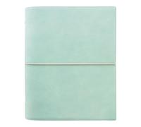 Filofax Domino C022601 Organiseur souple, format A5, bleu canard, lisse, aspect cuir, effet grain, tactile, six anneaux, intercalaire hebdomadaire, multilingue