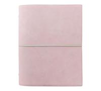 Filofax Domino C022604 Organiseur souple, format A5, rose pâle, lisse, aspect cuir, effet grain, tactile, six anneaux, intercalaire hebdomadaire, multilingue