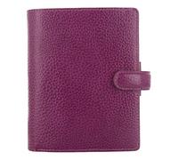 Filofax Finsbury C025342 Organiseur de poche en cuir grainé traditionnel, six anneaux, semainier multilingue