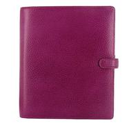 Filofax Finsbury Organiseur format A5 Framboise - Cuir grainé traditionnel, six anneaux, semainier, multilingue, 2024 (C025371-24)